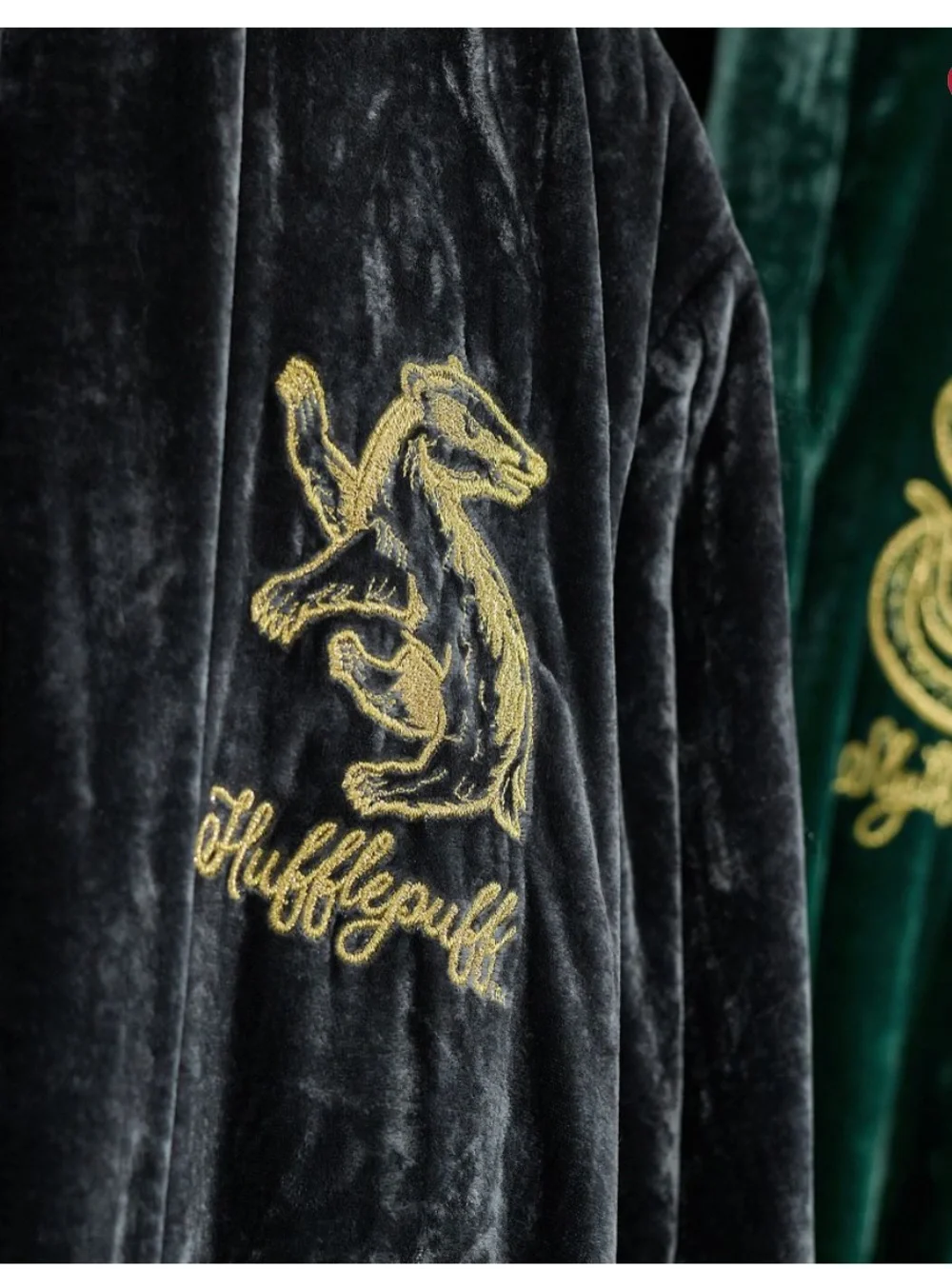 Pottery Barn Teen Hufflepuff Gray Velvet Robe